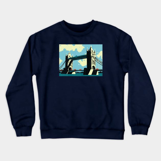 CPO agenda_tower bridge london Crewneck Sweatshirt by Neil Webb | Illustrator